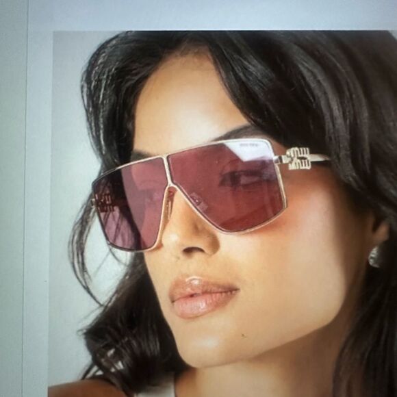 NEW RARE MIU MIU MIRRORED SHIELD SUNGLASSES main image 4
